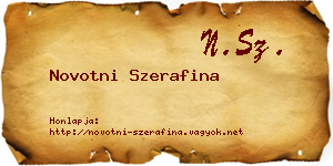 Novotni Szerafina névjegykártya